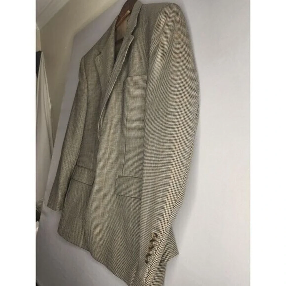 Lauren‎ Ralph Lauren Blazer Men's 44R Wool Houndstooth Sports Coat Jacket